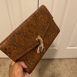Snakeskin clutch (faux)